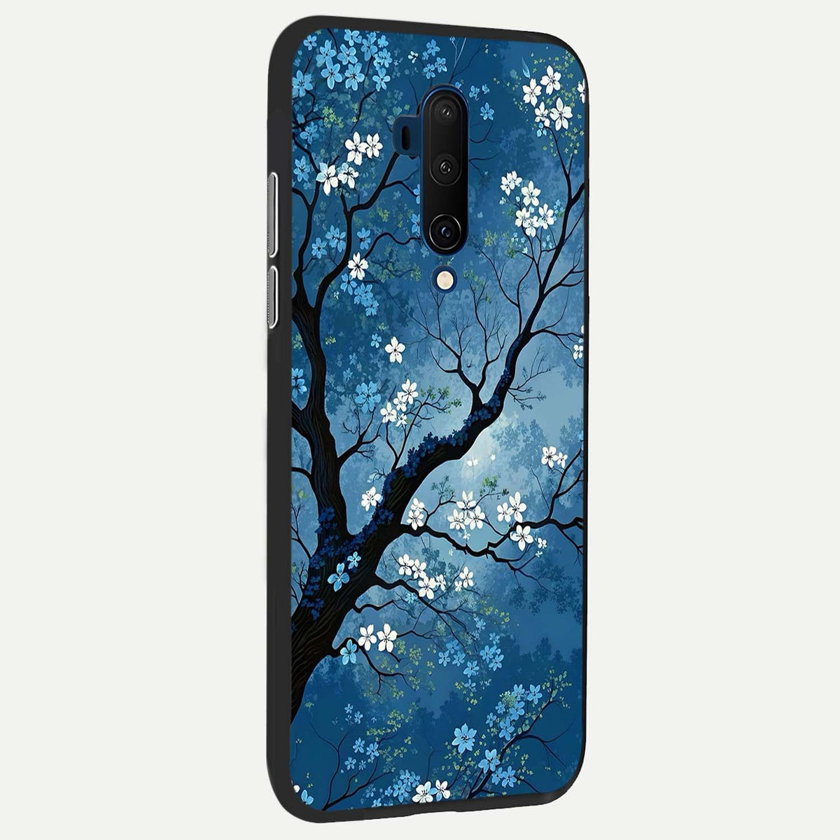  Blue Tree Serenity back cover For OnePlus 7T Pro slim fit glass case with vibrant aesthetic design
