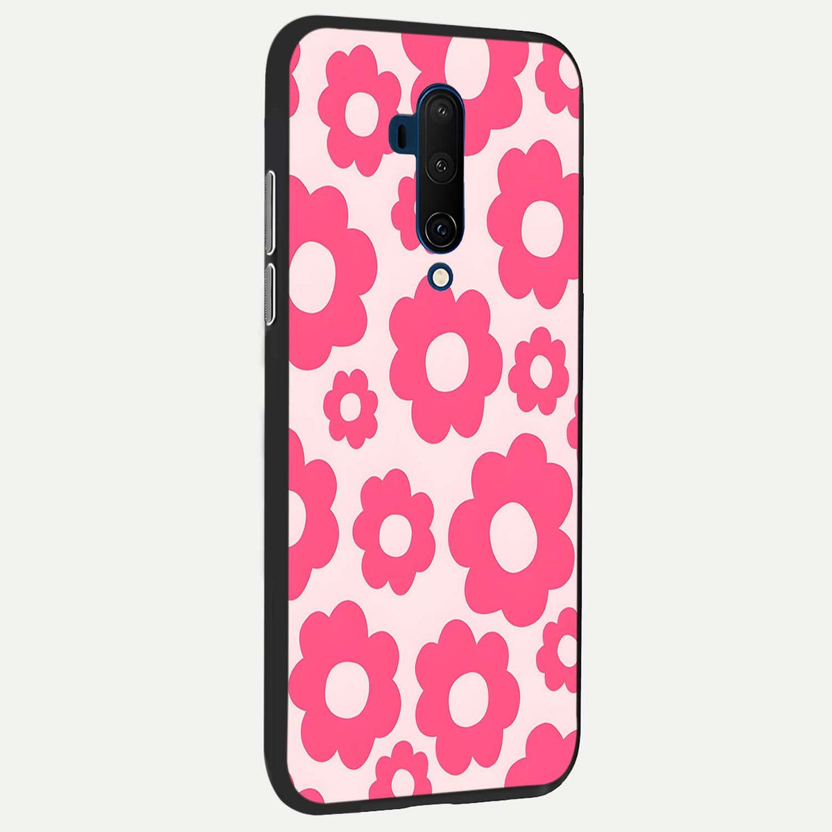  Blush Flower Pop back cover For OnePlus 7T Pro slim fit glass case with vibrant aesthetic design