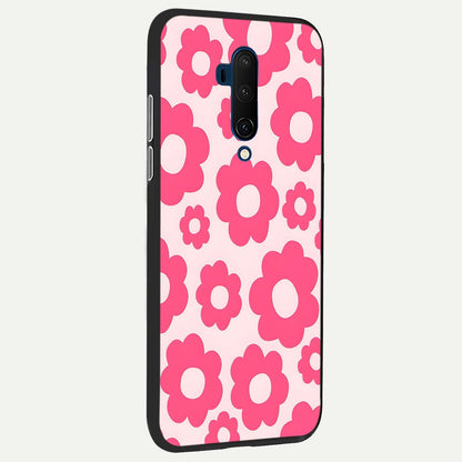  Blush Flower Pop back cover For OnePlus 7T Pro slim fit glass case with vibrant aesthetic design