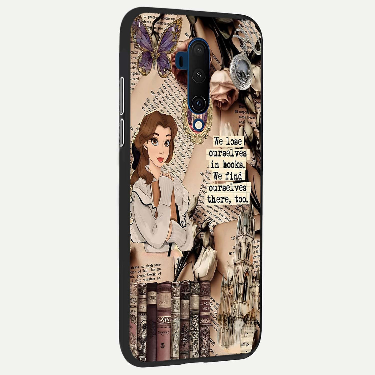  Bookish Dream World back cover For OnePlus 7T Pro slim fit glass case with vibrant aesthetic design
