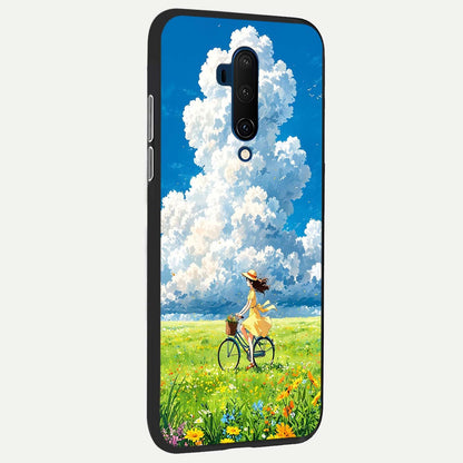  Breezy Meadow Ride back cover For OnePlus 7T Pro slim fit glass case with vibrant aesthetic design