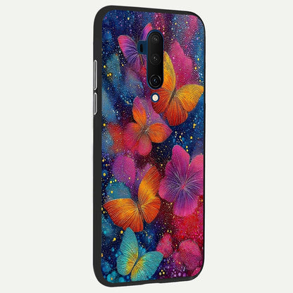  Butterfly Dream Mist back cover For OnePlus 7T Pro slim fit glass case with vibrant aesthetic design
