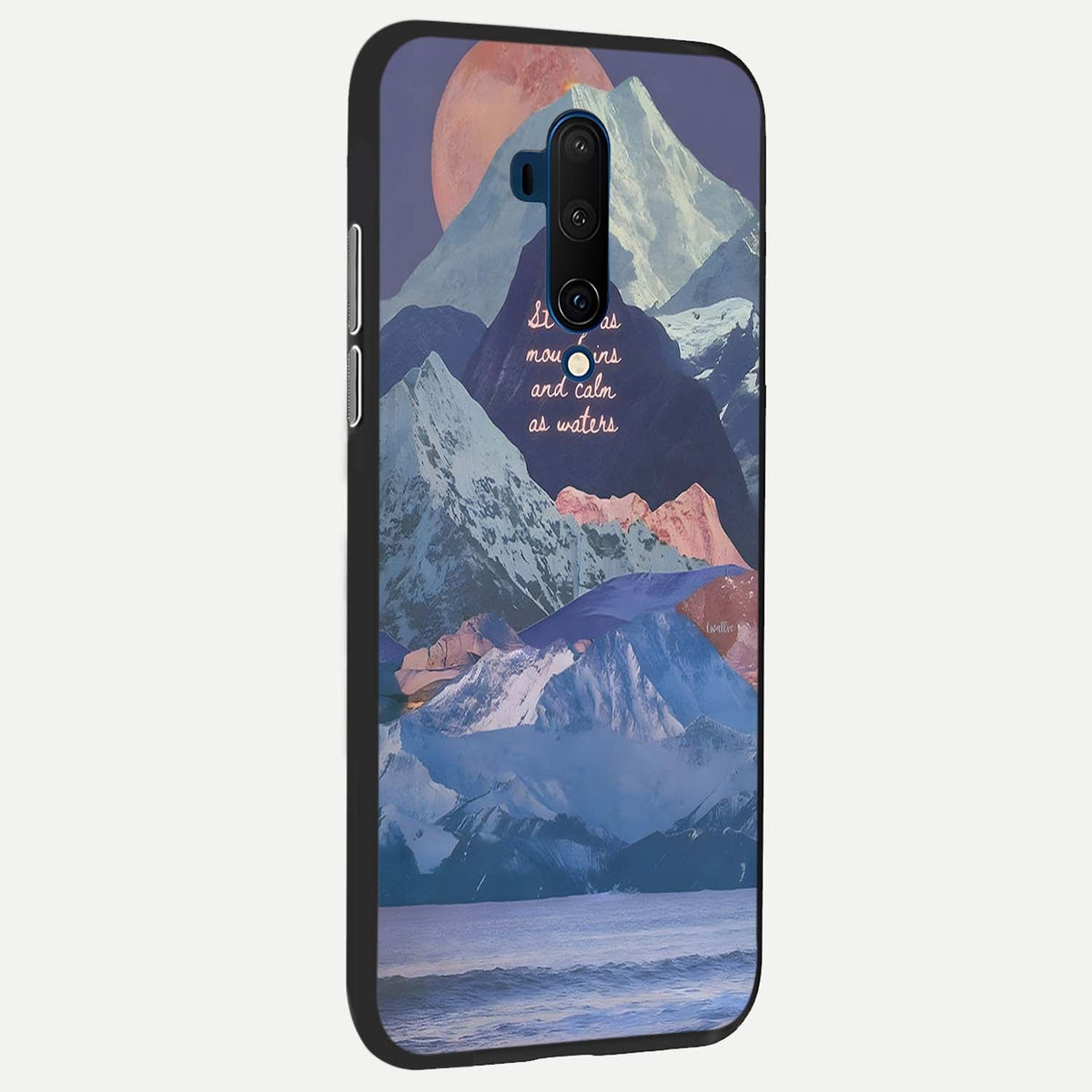 Celestial Mountain Calm back cover For OnePlus 7T Pro slim fit glass case with vibrant aesthetic design