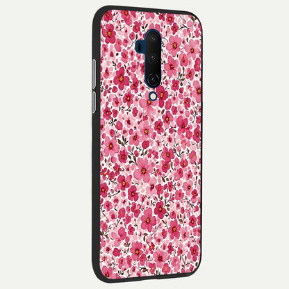  Cherry Blossom Charm back cover For OnePlus 7T Pro slim fit glass case with vibrant aesthetic design