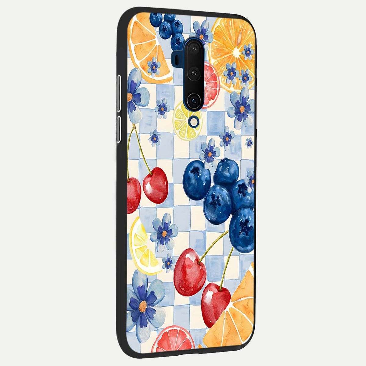  Citrus Bloom Joy back cover For OnePlus 7T Pro slim fit glass case with vibrant aesthetic design