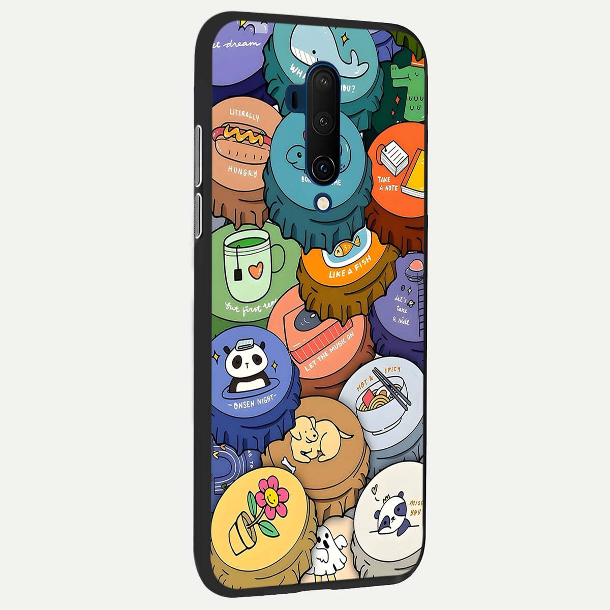  Coins Patterns back cover For OnePlus 7T Pro slim fit glass case with vibrant aesthetic design