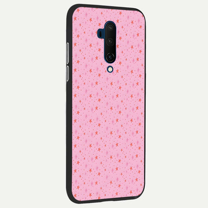  Cosmic Pink Sparkle back cover For OnePlus 7T Pro slim fit glass case with vibrant aesthetic design