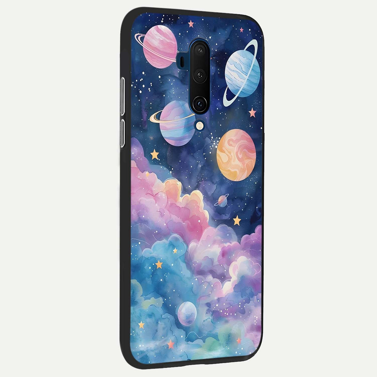  Cosmic Planet Dreams back cover For OnePlus 7T Pro slim fit glass case with vibrant aesthetic design