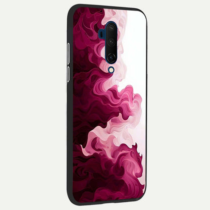  Crimson Wave Flow back cover For OnePlus 7T Pro slim fit glass case with vibrant aesthetic design