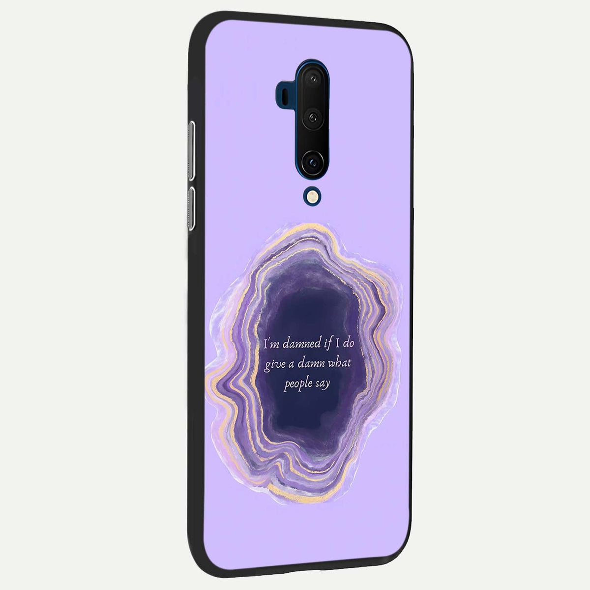  Damned People Quote back cover For OnePlus 7T Pro slim fit glass case with vibrant aesthetic design