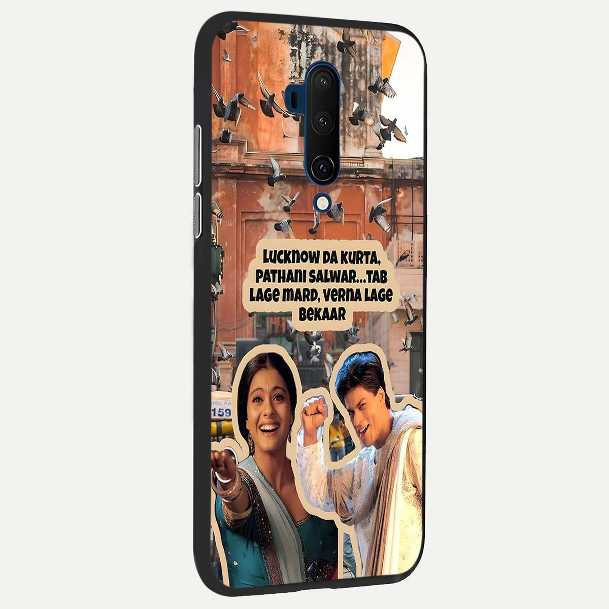 Desi Retro Vibes back cover For OnePlus 7T Pro slim fit glass case with vibrant aesthetic design