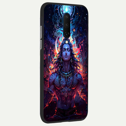  Divine Fire Shiv back cover For OnePlus 7T Pro slim fit glass case with vibrant aesthetic design
