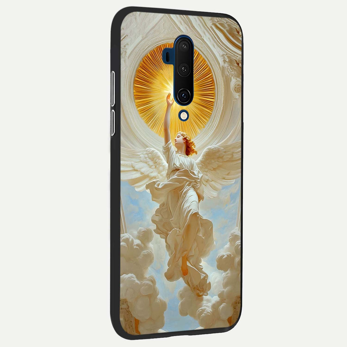  Divine Light Angel back cover For OnePlus 7T Pro slim fit glass case with vibrant aesthetic design