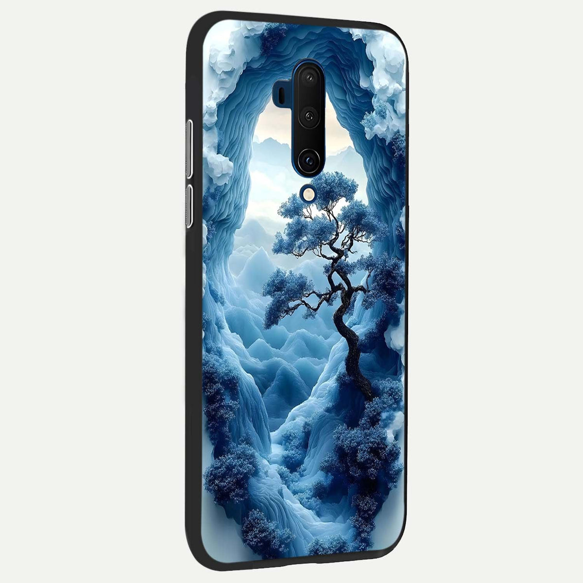  Frozen Serenity Gate back cover For OnePlus 7T Pro slim fit glass case with vibrant aesthetic design