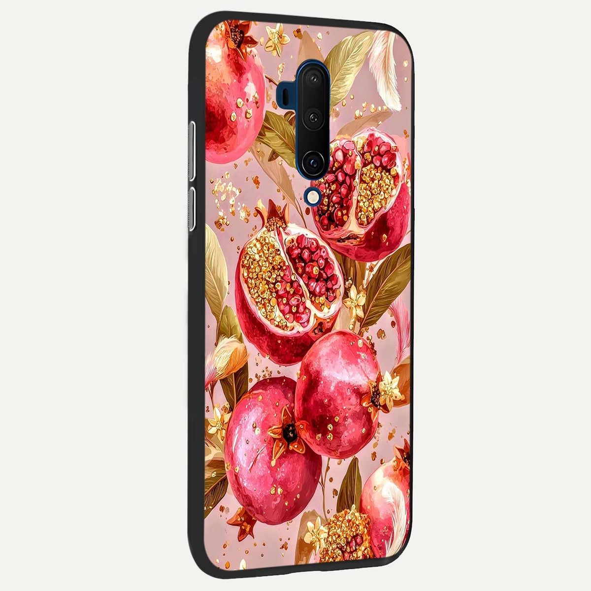  Golden Bloom Glow back cover For OnePlus 7T Pro slim fit glass case with vibrant aesthetic design