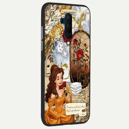  Golden Dream Belle back cover For OnePlus 7T Pro slim fit glass case with vibrant aesthetic design