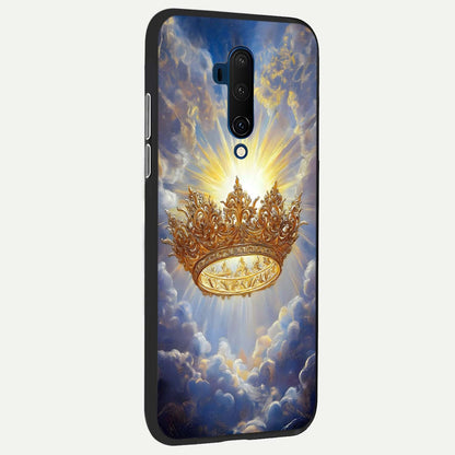  Heavenly Crown Light back cover For OnePlus 7T Pro slim fit glass case with vibrant aesthetic design