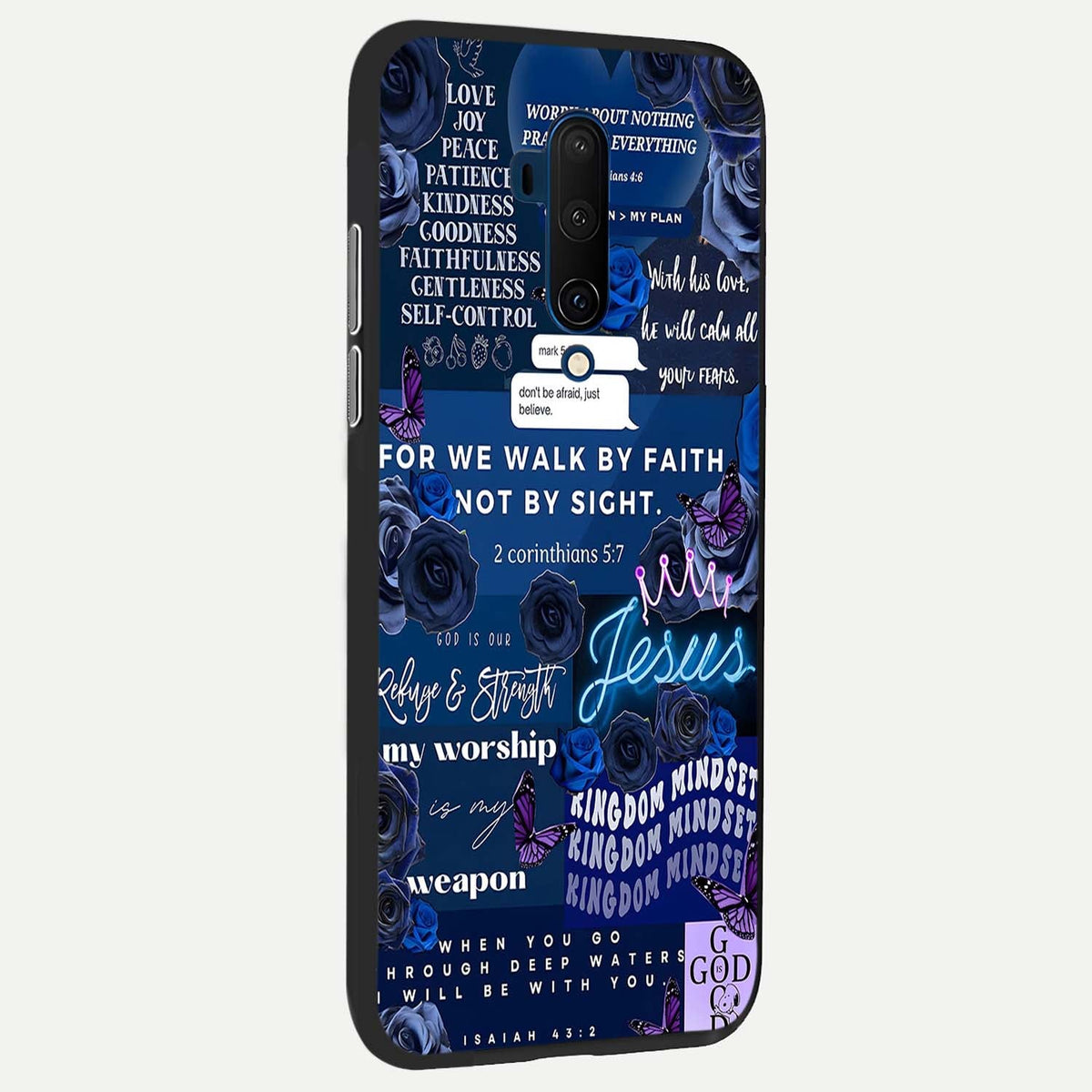  Kingdom Faith Glow back cover For OnePlus 7T Pro slim fit glass case with vibrant aesthetic design
