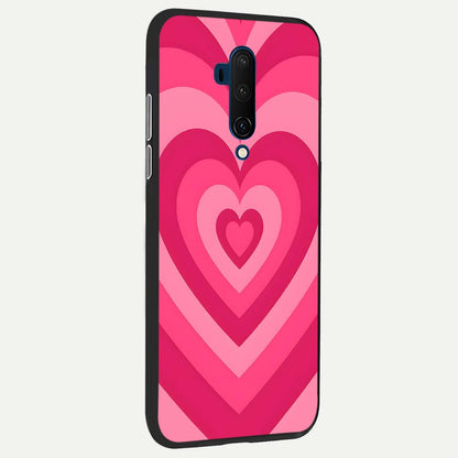  Layered Love Hearts back cover For OnePlus 7T Pro slim fit glass case with vibrant aesthetic design