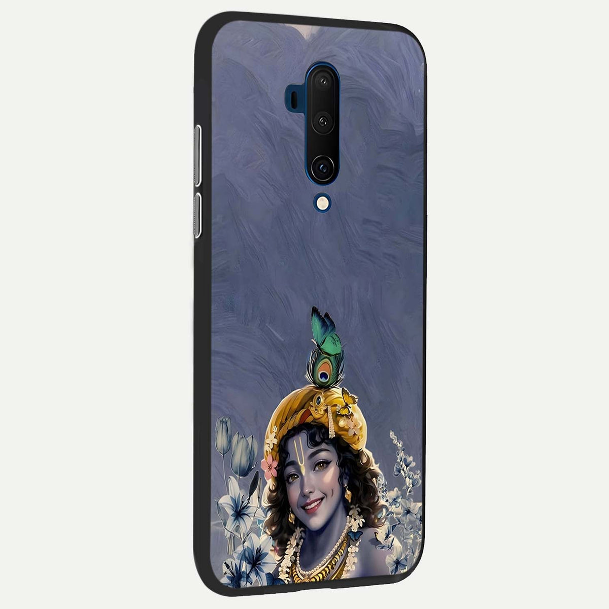  Lord Krishna back cover For OnePlus 7T Pro slim fit glass case with vibrant aesthetic design