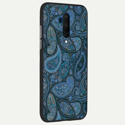  Midnight Paisley Glow back cover For OnePlus 7T Pro slim fit glass case with vibrant aesthetic design
