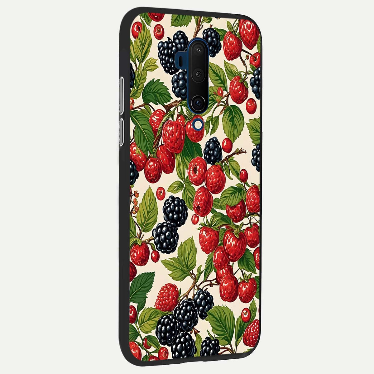  Mixed Berry Collage back cover For OnePlus 7T Pro slim fit glass case with vibrant aesthetic design