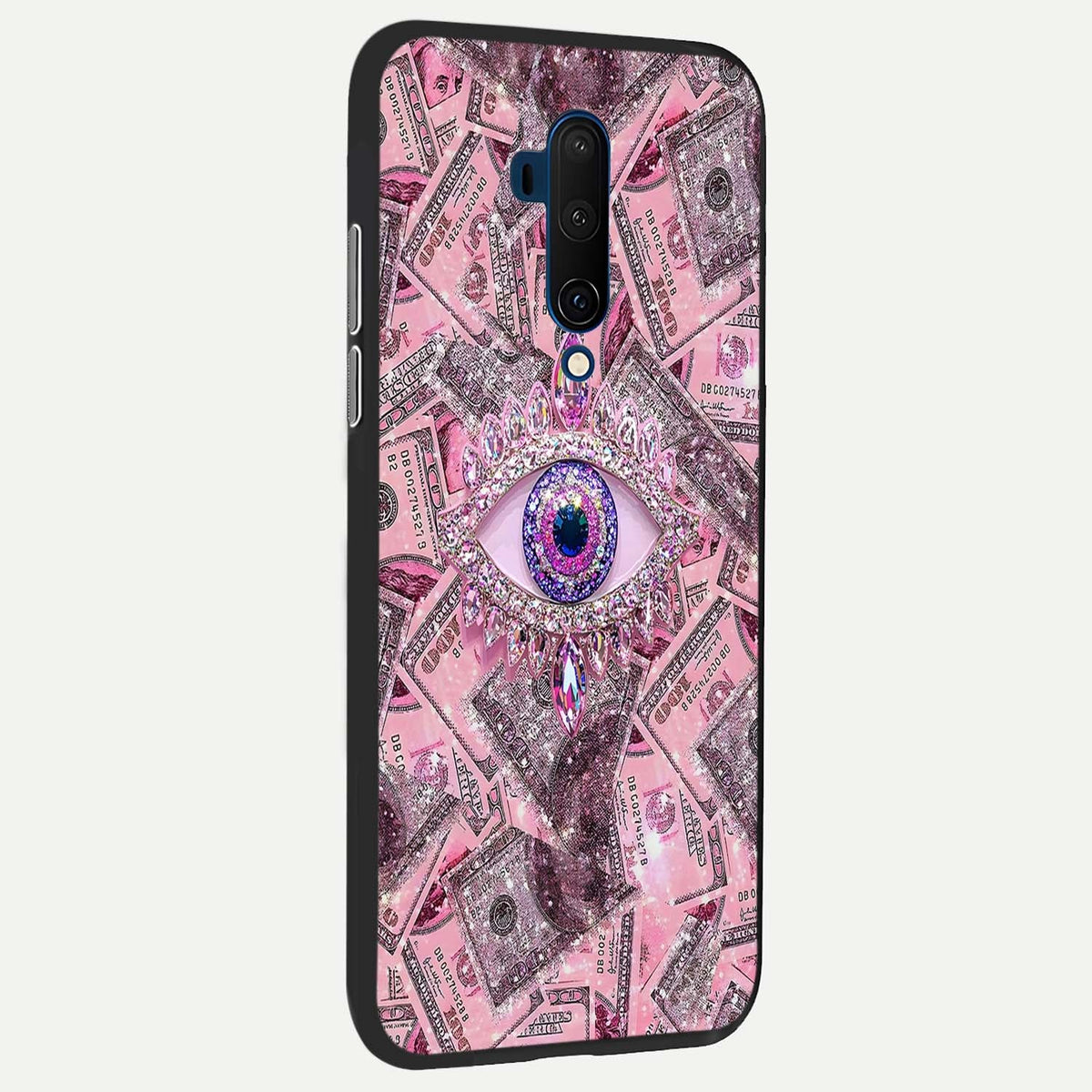  Money Eye Luxe back cover For OnePlus 7T Pro slim fit glass case with vibrant aesthetic design