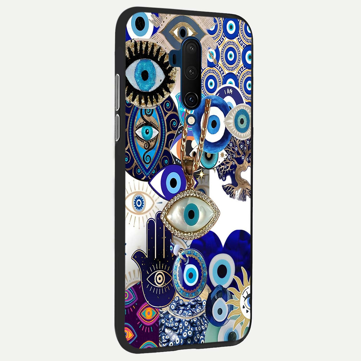  Mystic Charm Eye back cover For OnePlus 7T Pro slim fit glass case with vibrant aesthetic design