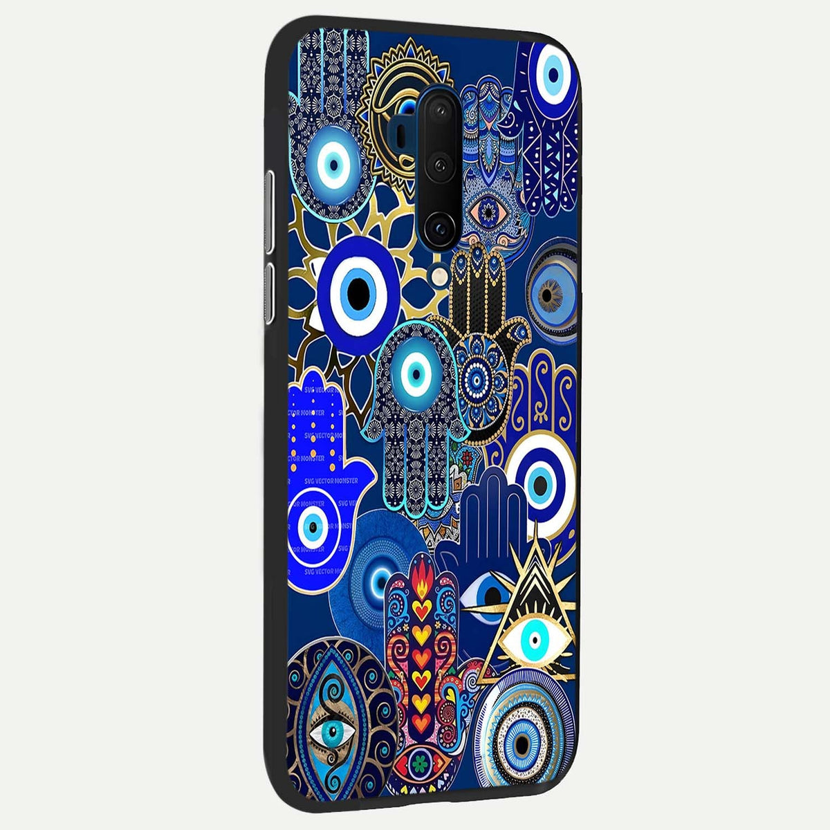  Mystic Palm Guard back cover For OnePlus 7T Pro slim fit glass case with vibrant aesthetic design