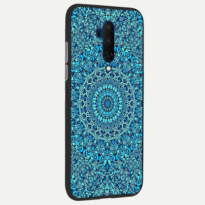  Ocean Bloom Mandala back cover For OnePlus 7T Pro slim fit glass case with vibrant aesthetic design