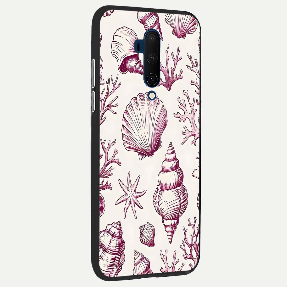  Pink Power Sparks back cover For OnePlus 7T Pro slim fit glass case with vibrant aesthetic design