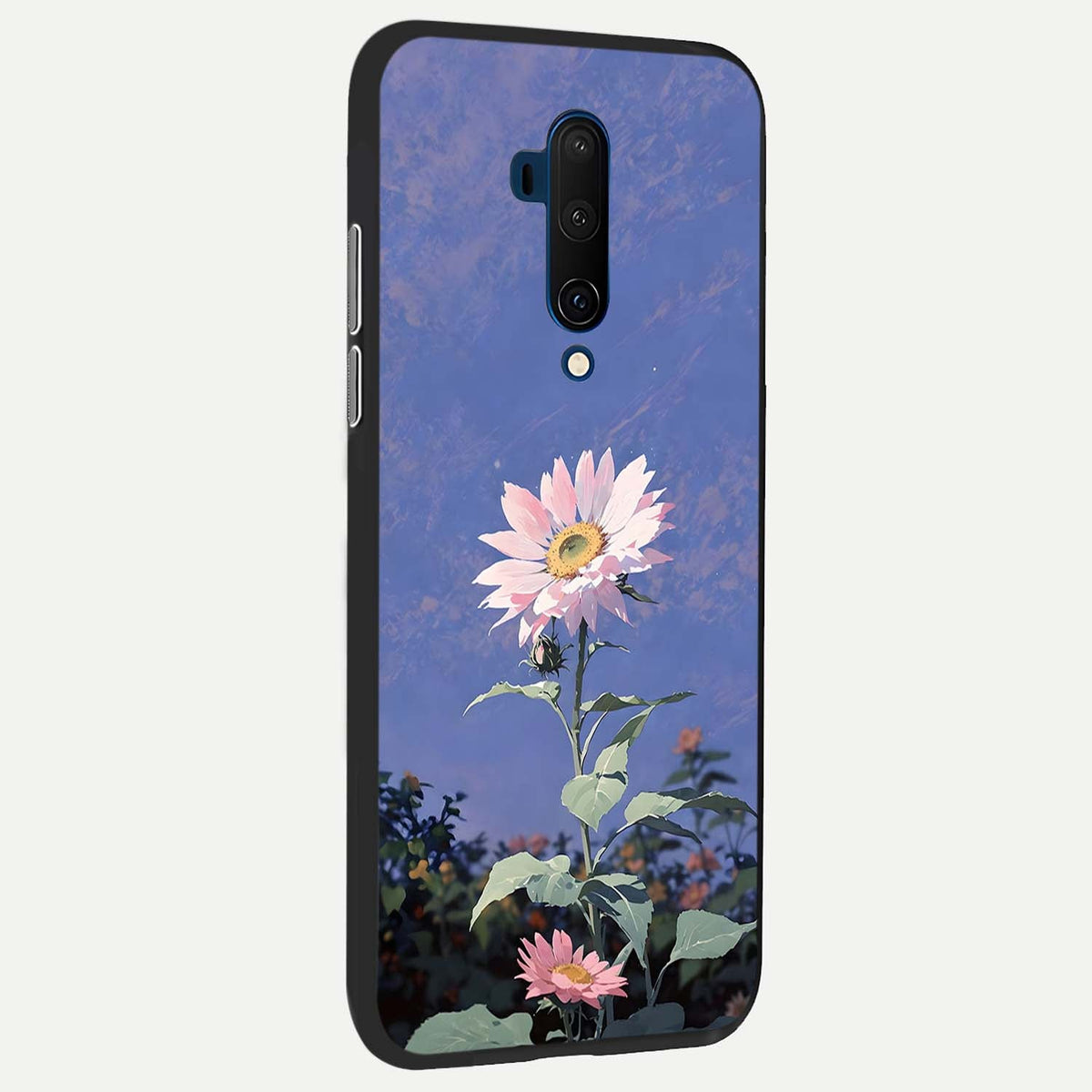  Pink Shells Outline back cover For OnePlus 7T Pro slim fit glass case with vibrant aesthetic design