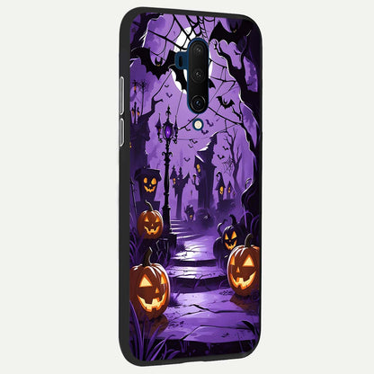  Pumpkin Patch Halloween back cover For OnePlus 7T Pro slim fit glass case with vibrant aesthetic design