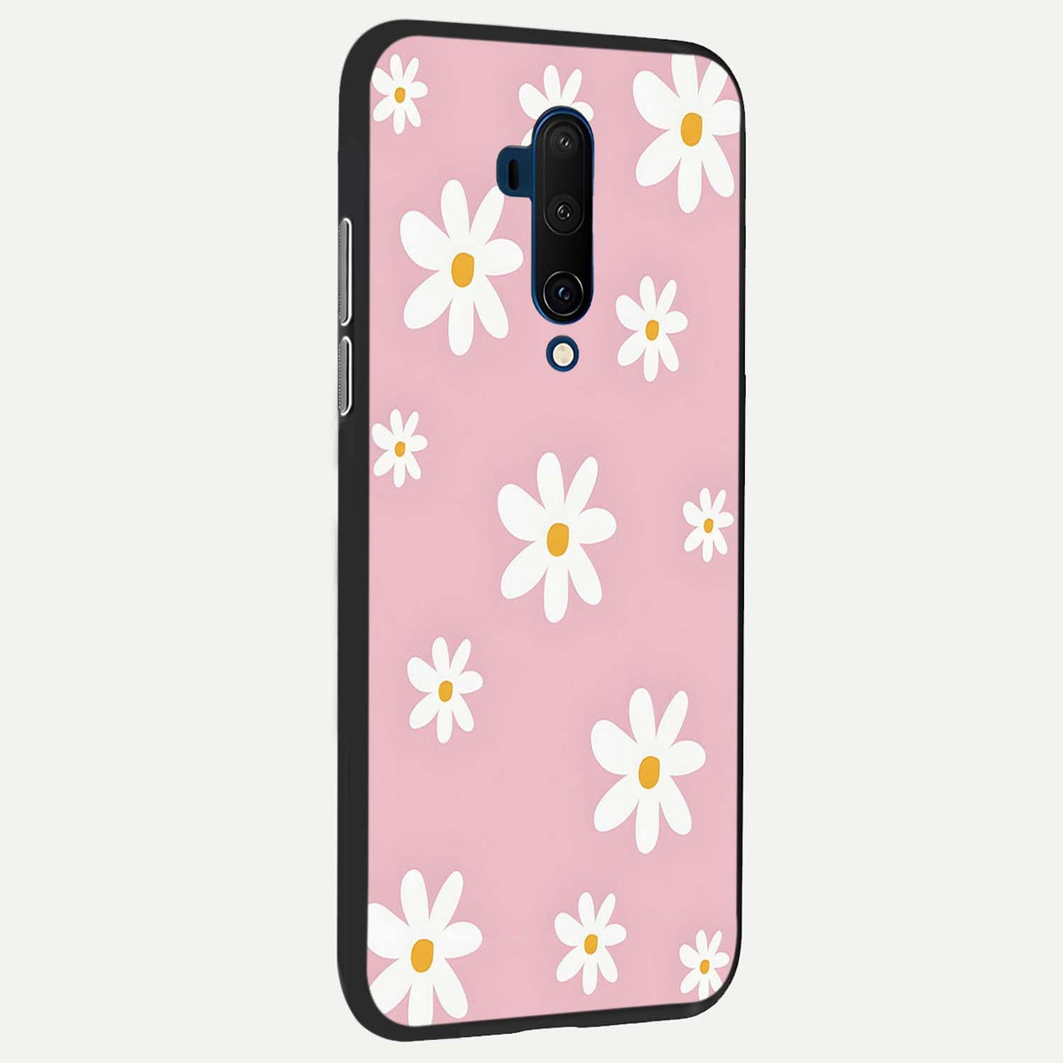  Soft Daisy Bliss back cover For OnePlus 7T Pro slim fit glass case with vibrant aesthetic design