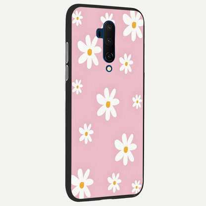  Soft Daisy Bliss back cover For OnePlus 7T Pro slim fit glass case with vibrant aesthetic design