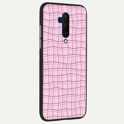  Soft Grid Bliss back cover For OnePlus 7T Pro slim fit glass case with vibrant aesthetic design