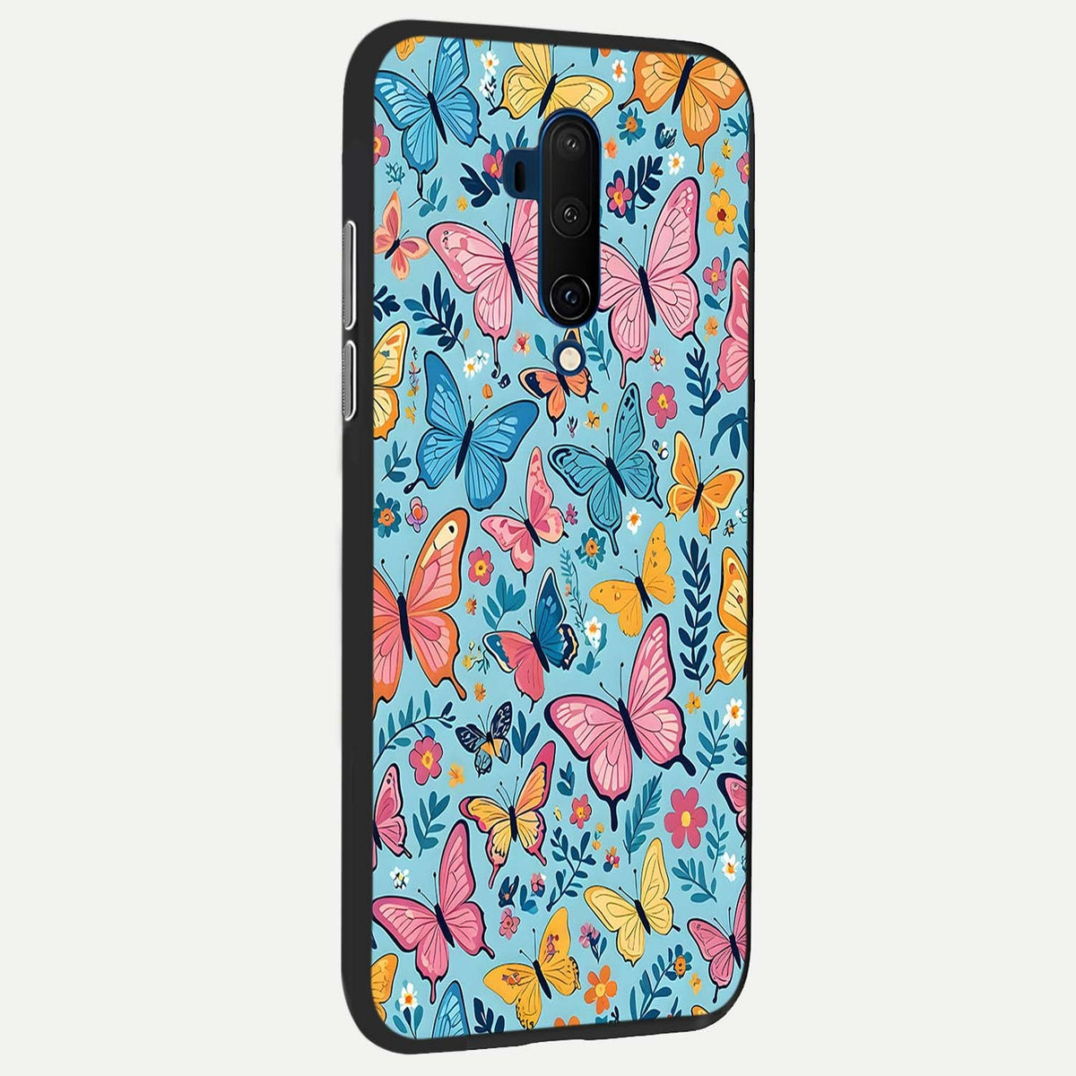  Spring Wing Garden back cover For OnePlus 7T Pro slim fit glass case with vibrant aesthetic design