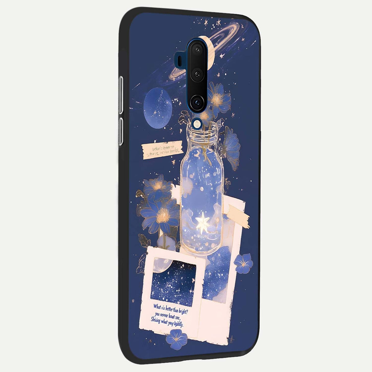  Starlit Cosmic Jar back cover For OnePlus 7T Pro slim fit glass case with vibrant aesthetic design
