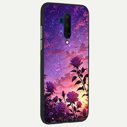  Starlit Rose Twilight back cover For OnePlus 7T Pro slim fit glass case with vibrant aesthetic design