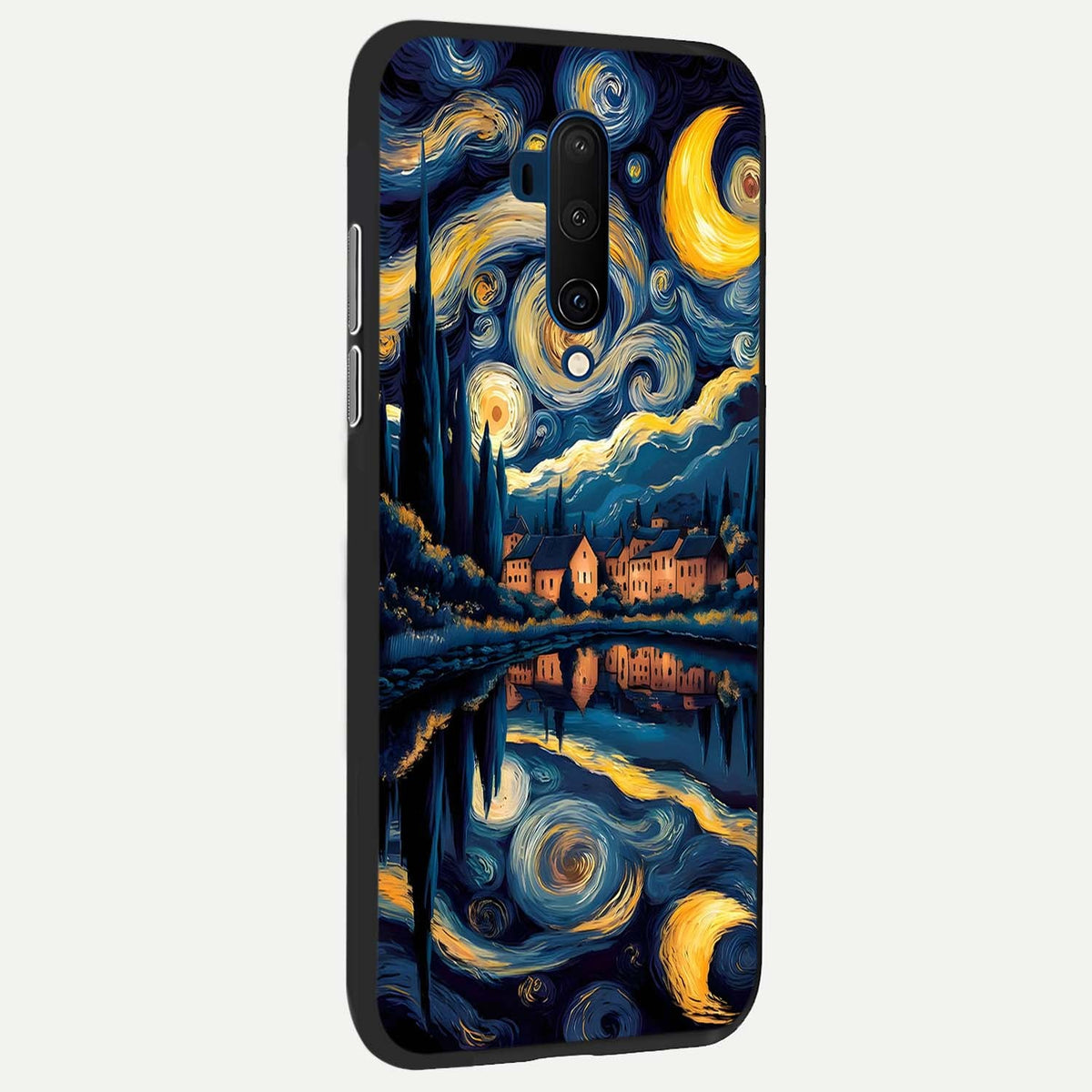  Starry Sky Serenity back cover For OnePlus 7T Pro slim fit glass case with vibrant aesthetic design