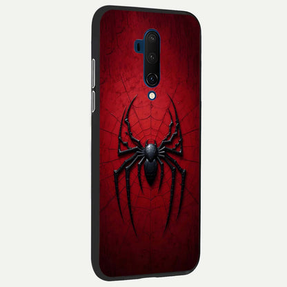  Superhero Web Emblem back cover For OnePlus 7T Pro slim fit glass case with vibrant aesthetic design