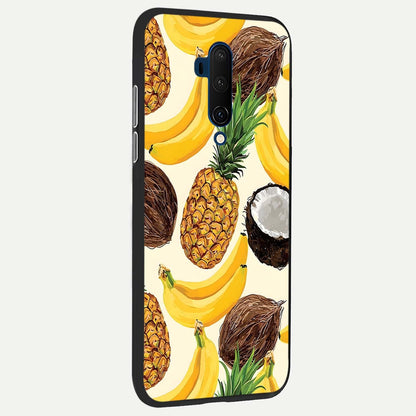  Tropical Fruit Mood back cover For OnePlus 7T Pro slim fit glass case with vibrant aesthetic design