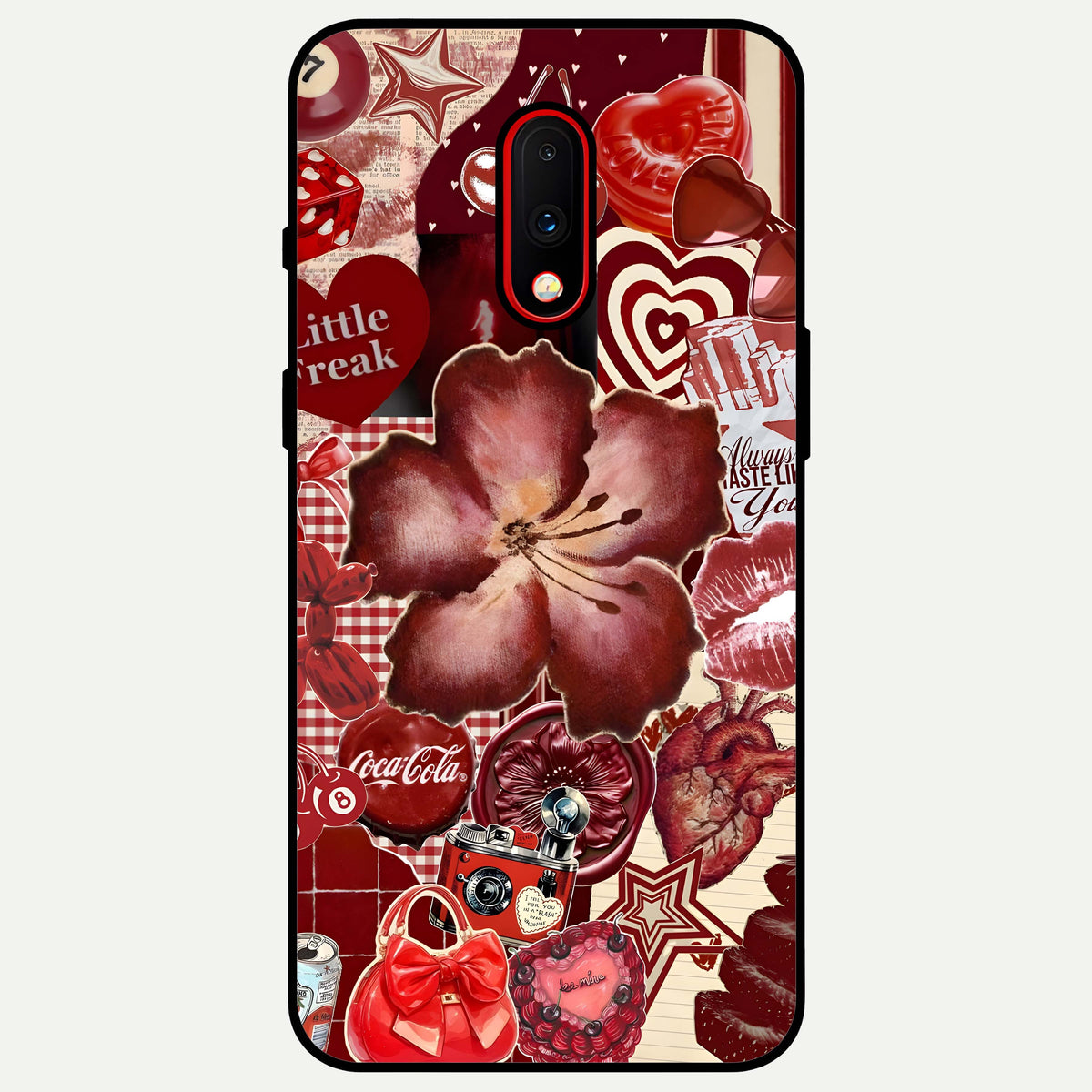  Aesthetic Little Freak Glass Case For OnePlus 7 back cover – full design glossy printed glass finish