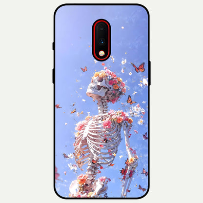  Bloom Beyond Bones Glass Case For OnePlus 7 back cover – full design glossy printed glass finish