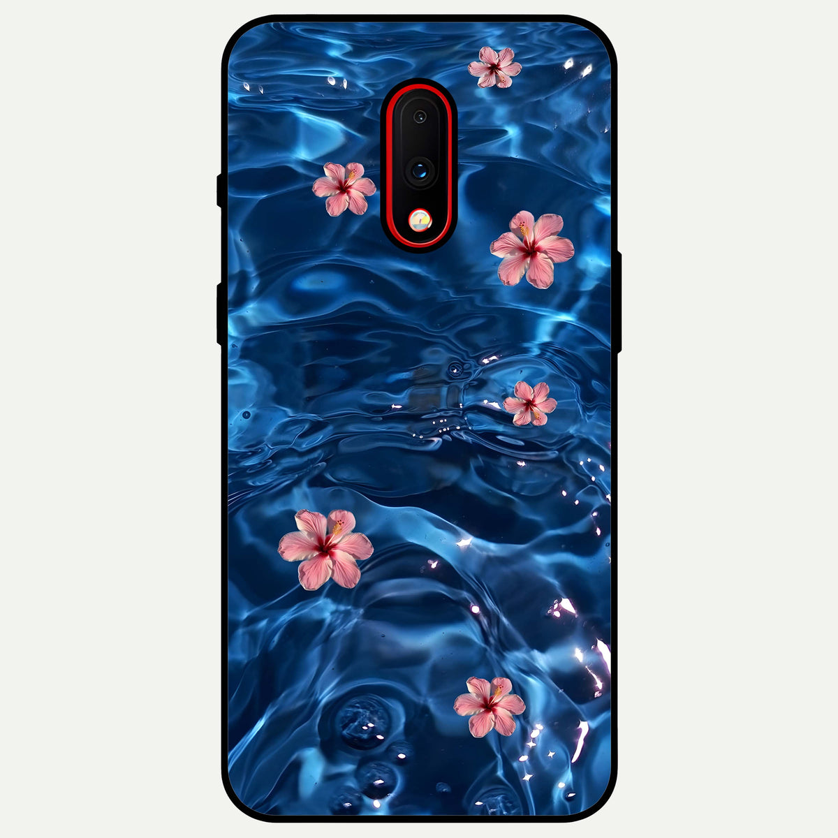  Bloom Thread Art Glass Case For OnePlus 7 back cover – full design glossy printed glass finish