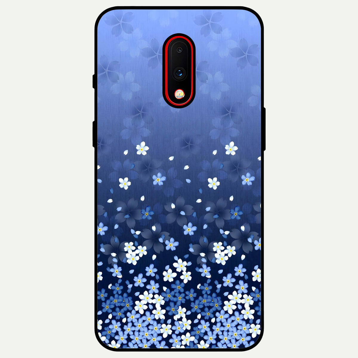  Blue Starry Glass Case For OnePlus 7 back cover – full design glossy printed glass finish