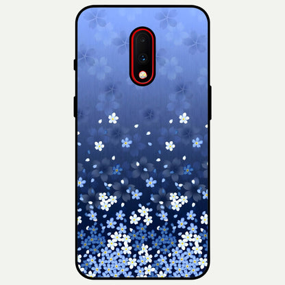  Blue Starry Glass Case For OnePlus 7 back cover – full design glossy printed glass finish