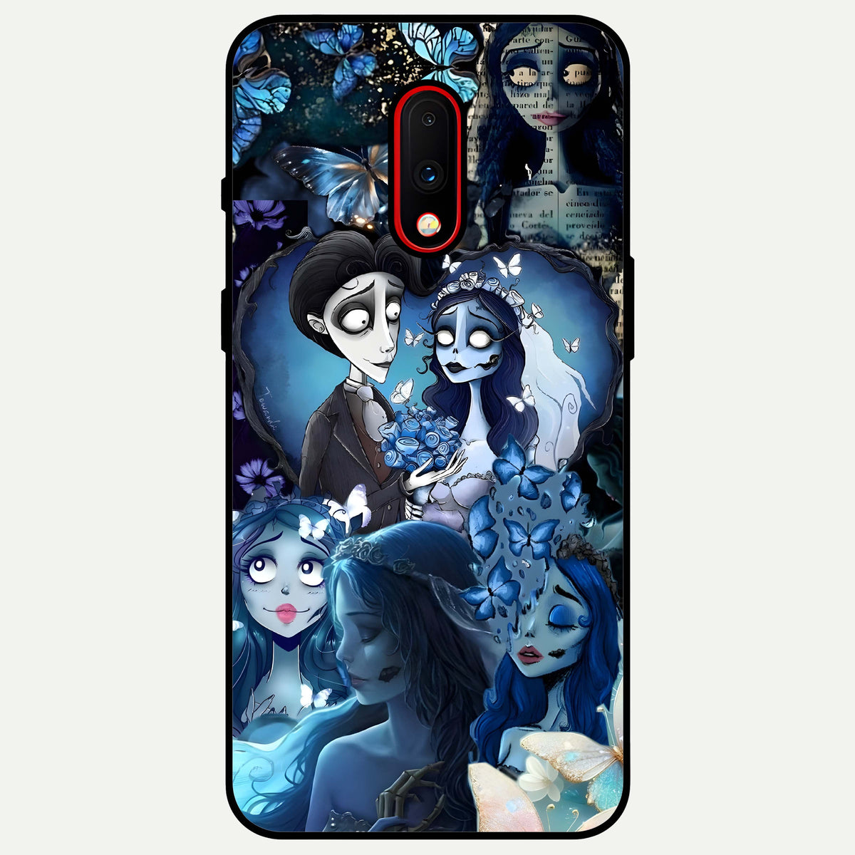  Butterfly Ghost Soul Glass Case For OnePlus 7 back cover – full design glossy printed glass finish