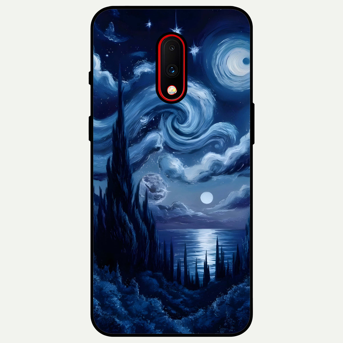  Celestial Dream Van Gogh Glass Case For OnePlus 7 back cover – full design glossy printed glass finish