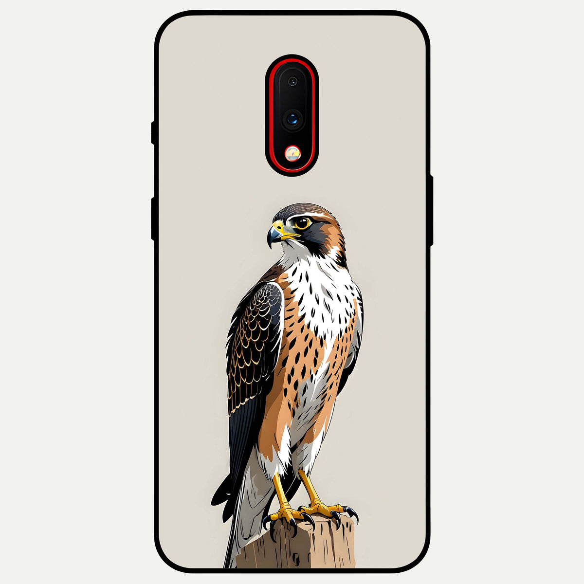  Clever Eagle Glass Case For OnePlus 7 back cover – full design glossy printed glass finish